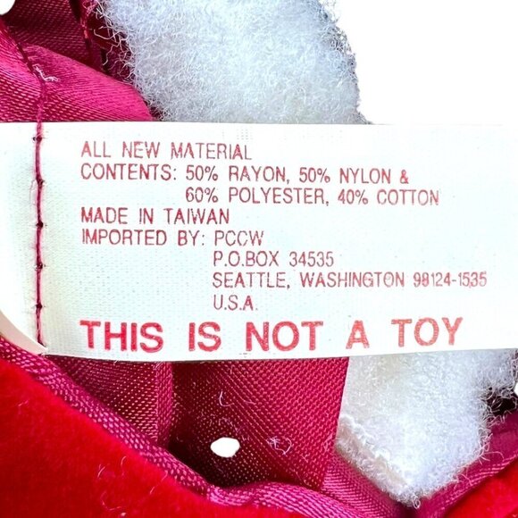 Santa Red Velour Christmas Stocking 3D Porcelain Face Glasses Bell Plaid Vest 24 - Picture 8 of 8